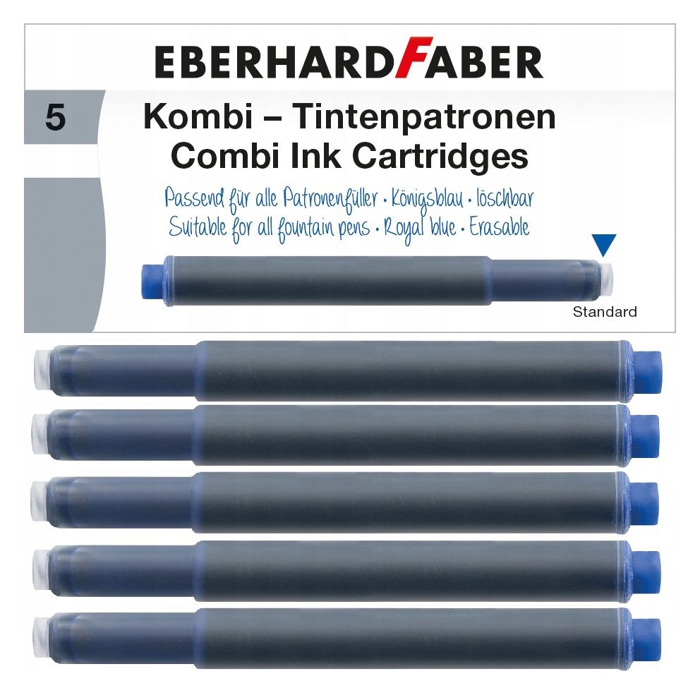 Recargas de Tinta Apagável Eberhard Faber Azul 5
