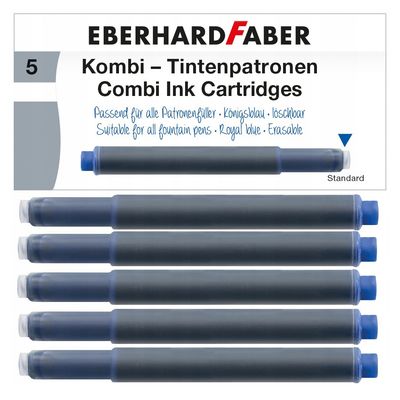 Recargas de Tinta Apagável Eberhard Faber Azul 5