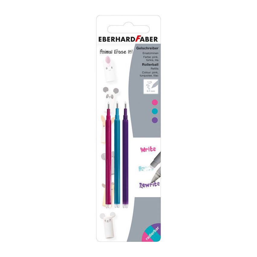 Recargas de Tinta Apagável Eberhard Faber 3 cores
