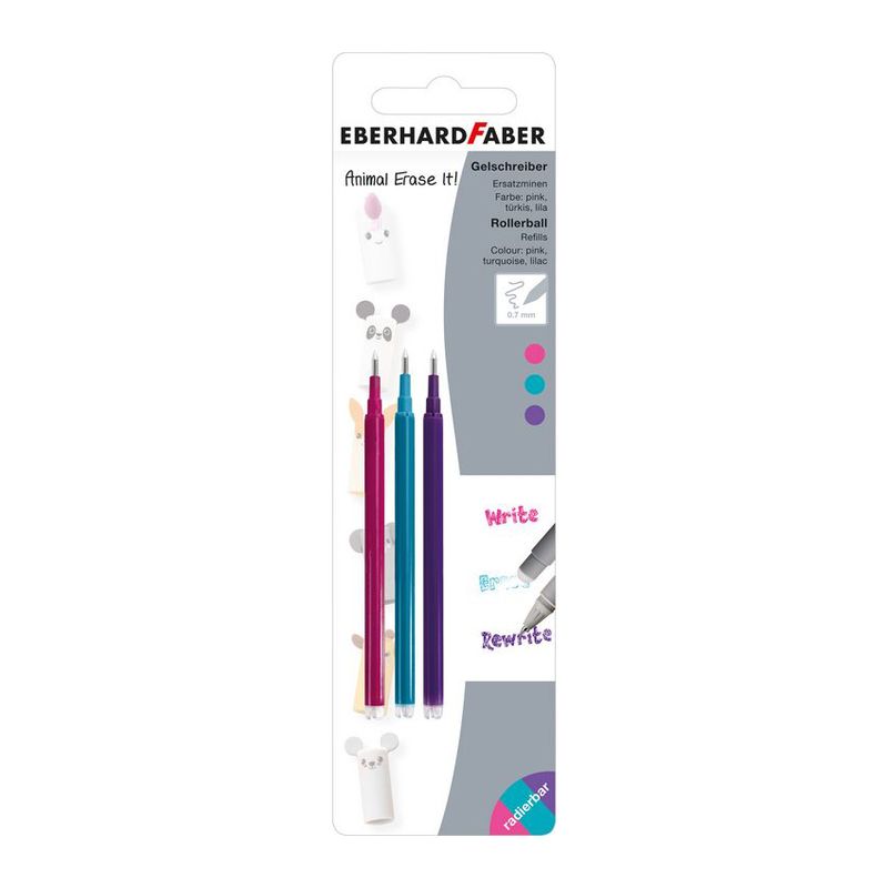 Recargas de Tinta Apagável Eberhard Faber 3 cores
