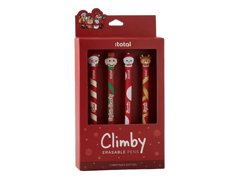 Set 4 Canetas Apagáveis ITotal Climby Natal Edition