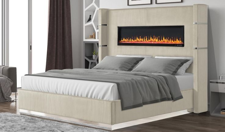 Lizzele Queen Bed Cream