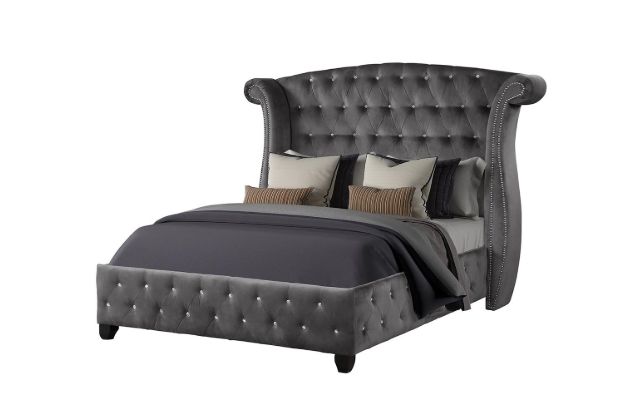Sophia Queen Bed Gray