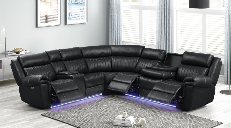 Aviator Sectional Sofa Black