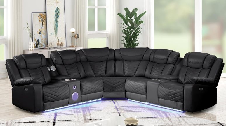 Challenger Sectional Sofa Black