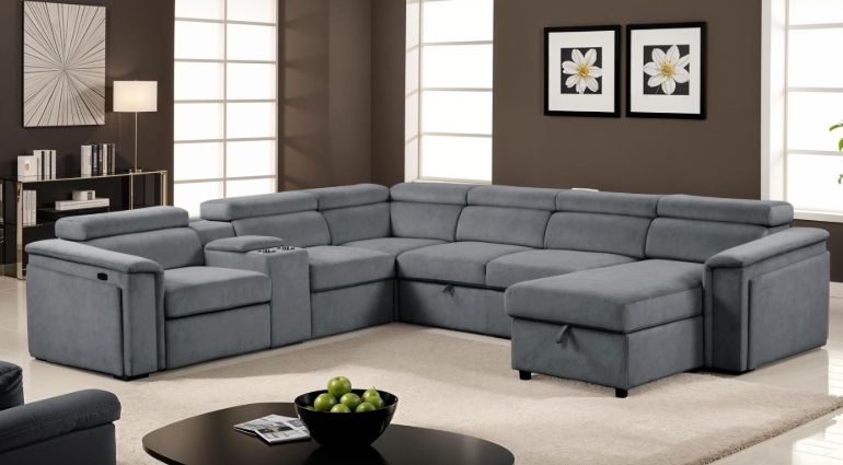 Harvey Sectional Sofa Gray