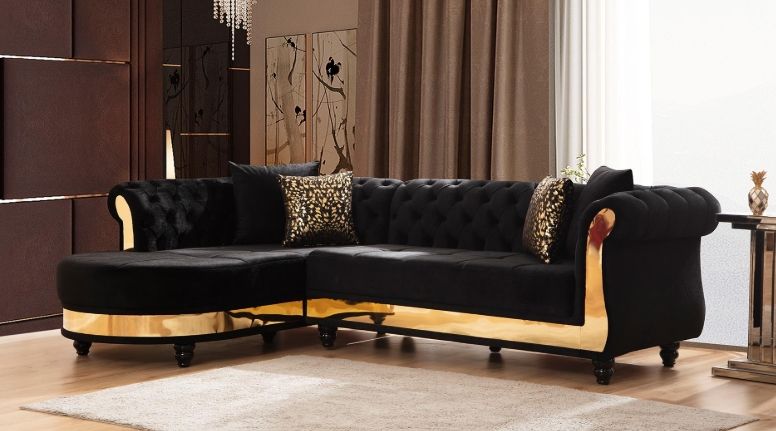 Julia Sectional Sofa Black