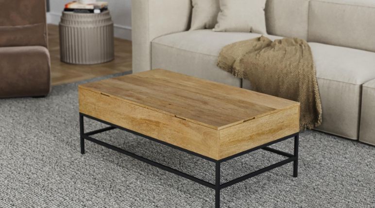 T1105-01 Lift Top Coffee Table Natural