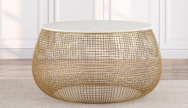 T3007-36-25 Coffee Table with Marble Top