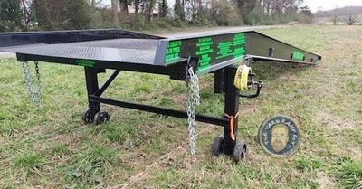 Mid-State Mobile Yard Ramp, Hand-Crank, 20K Capacity, 96 Mid-State Mobile Yard Ramp, Hand-Crank, 20K Capacity, 96