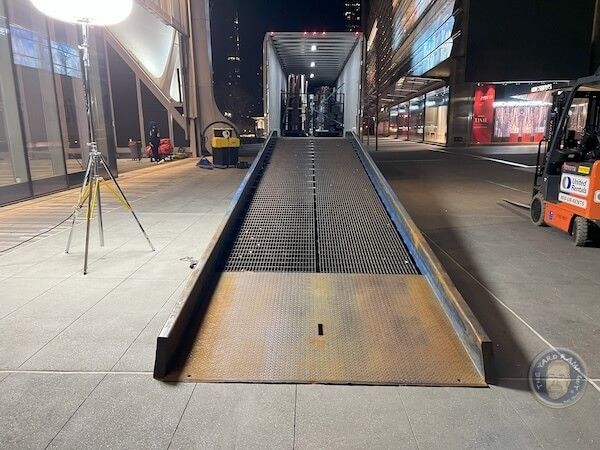 Bluff Mobile Yard Ramp PA, 20K-lb Cap, 84" Width, 36' Length