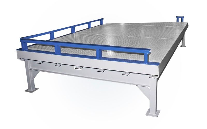 Bluff Steel Platform with Fixed Legs, 16K-lb Capacity, 8 ft Wide, 12 ft Long Bluff Steel Platform with Fixed Legs, 16K-lb Capacity, 8 ft Wide, 12 ft Long