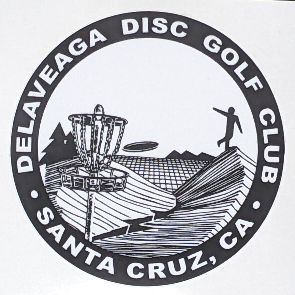 DDGC 3" Round Sticker White