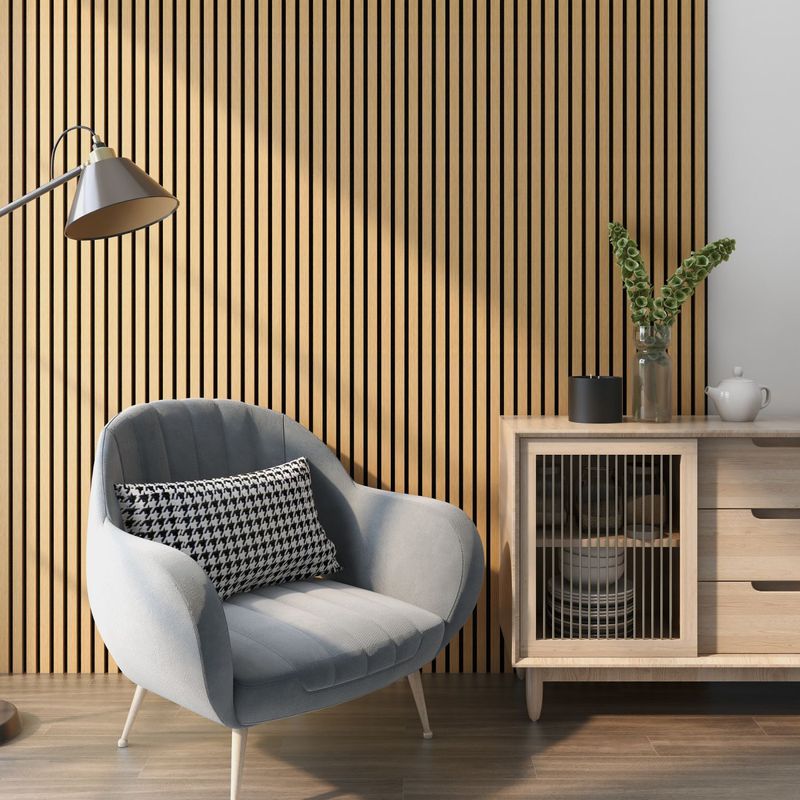 AKUSTIKPANEEL 3seitig furniert- Eiche hell - 240cm x 60cm x 2,2cm