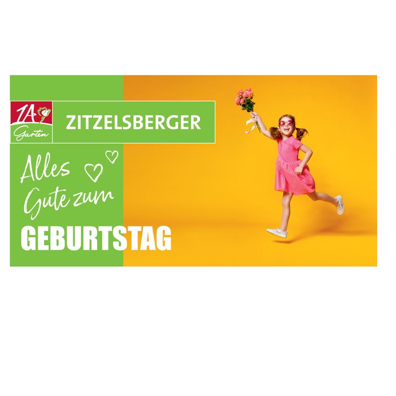 Gutschein – Motiv Mädchen - "Alles Gute zum Geburtstag"