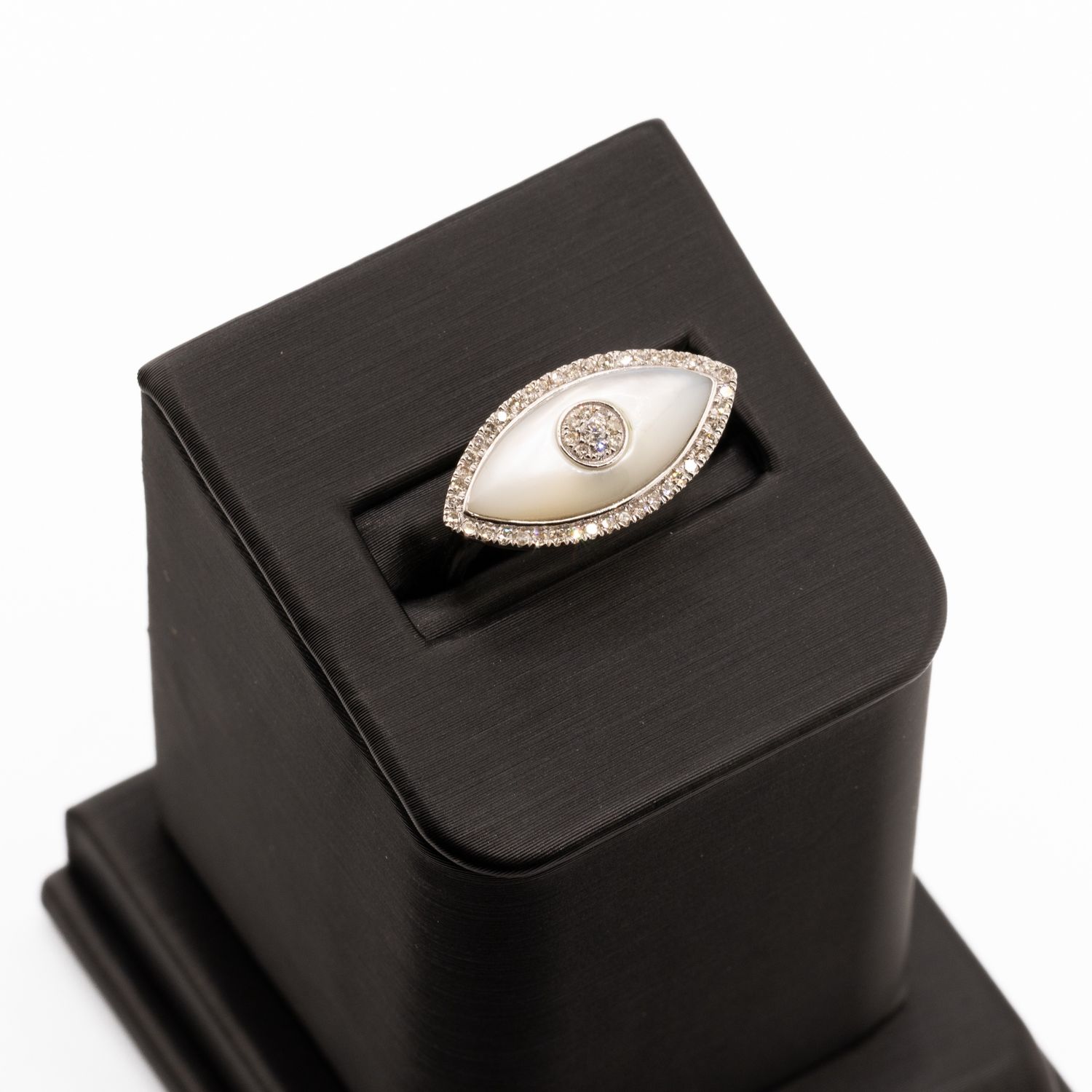 14k Diamond Evil Eye Ring