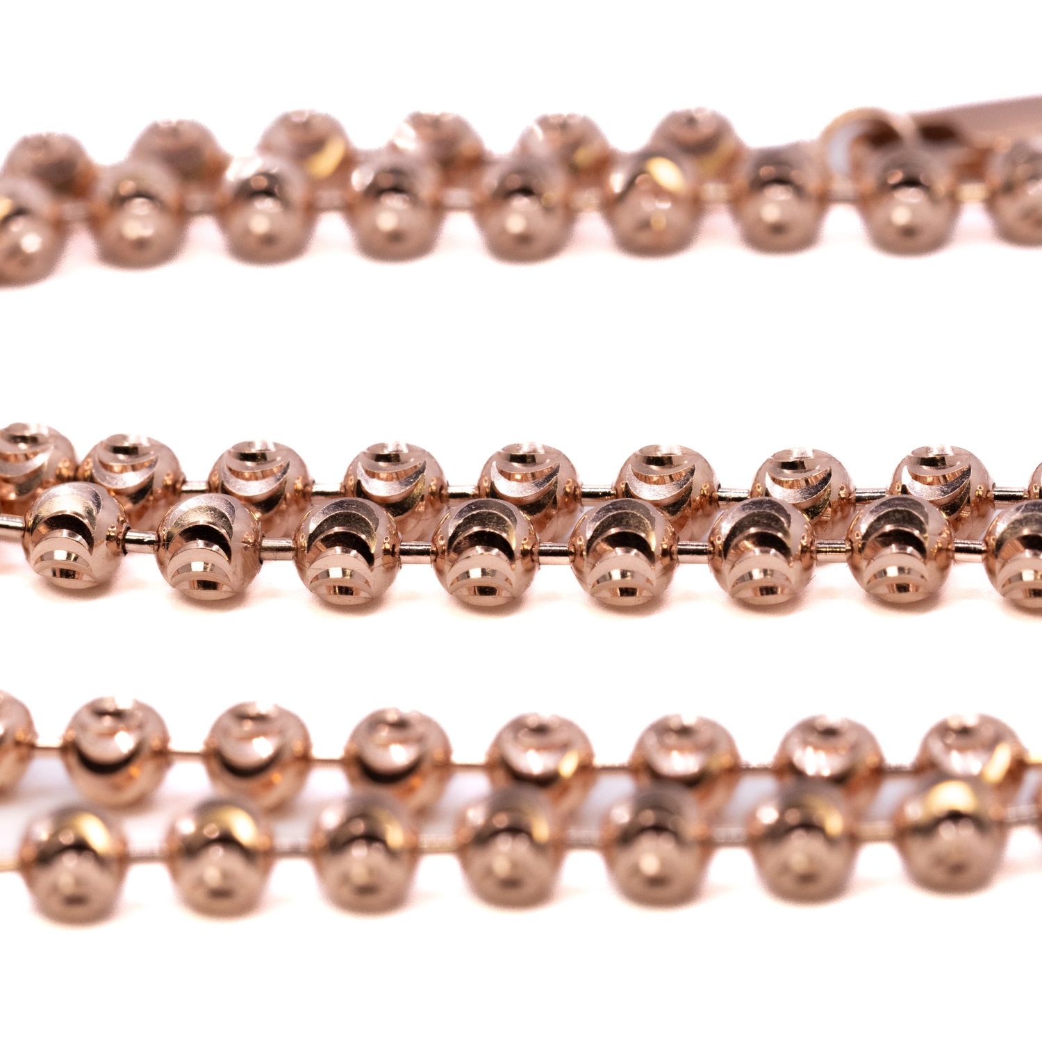 4mm Rose Gold Moon Cut Chain 18”