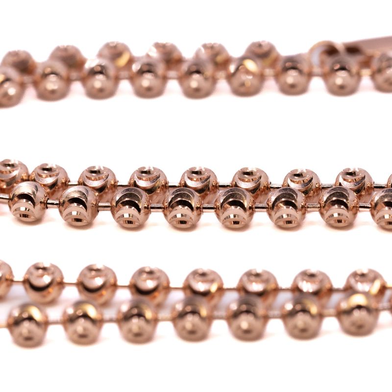 4mm Rose Gold Moon Cut Chain 18”