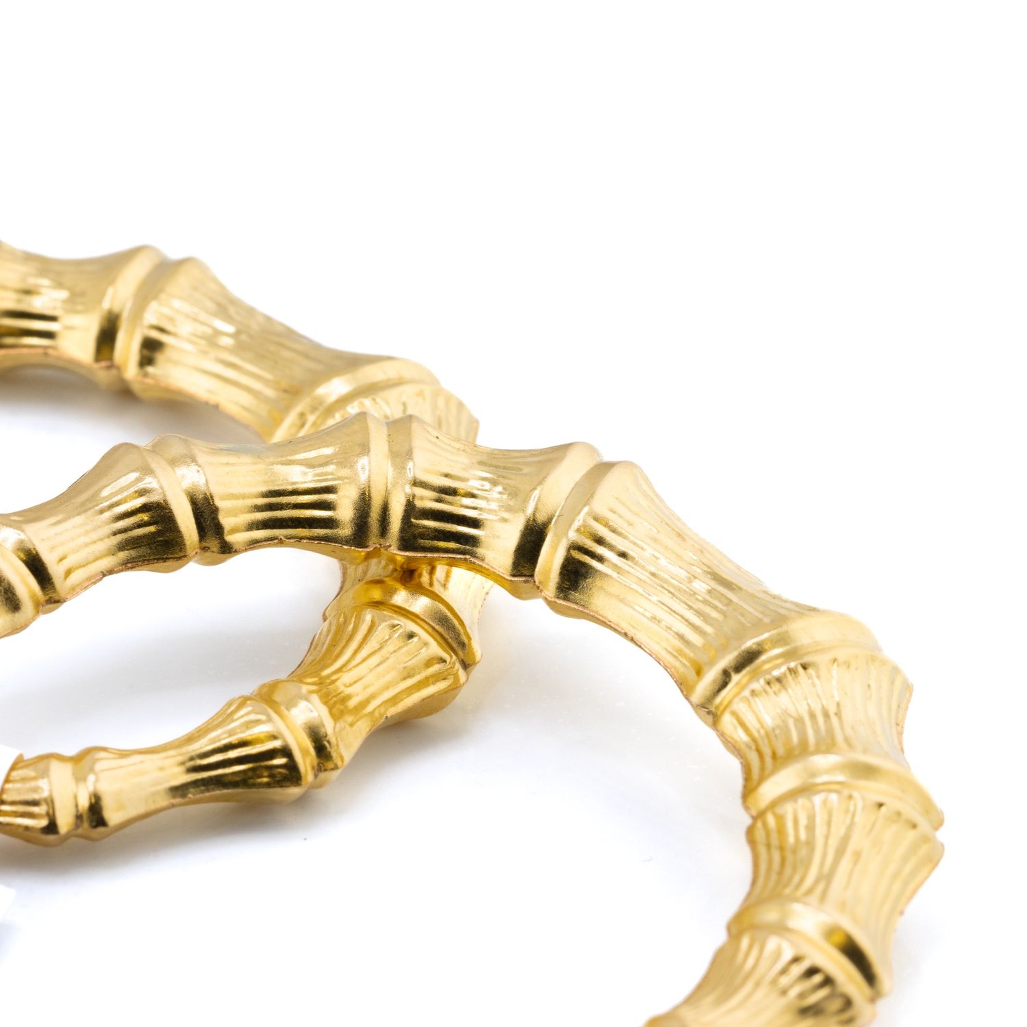10k Bamboo Hoop Earrings