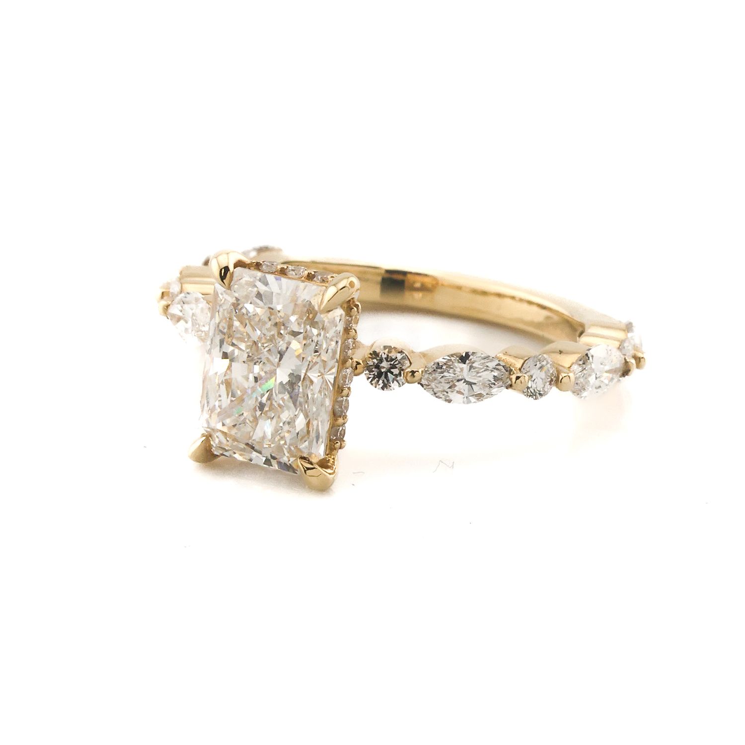 Radiant cut Wedding Ring