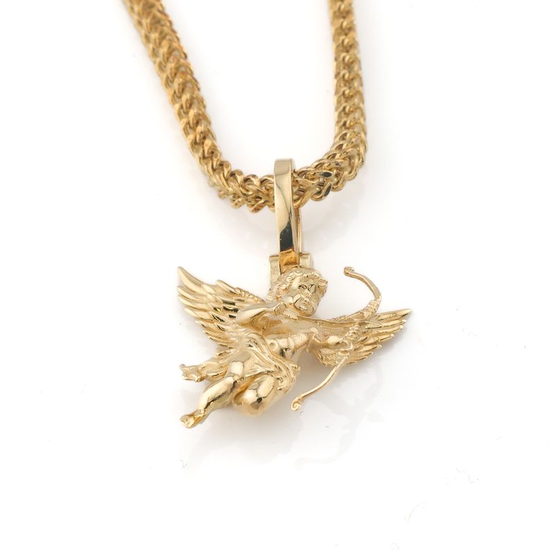 14k Angle Cherub Pendant