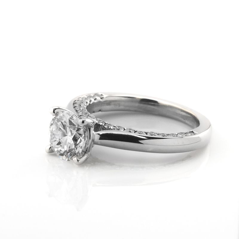 14k Round Layered Diamond Ring