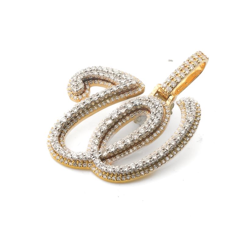 14k Diamond W Pendant