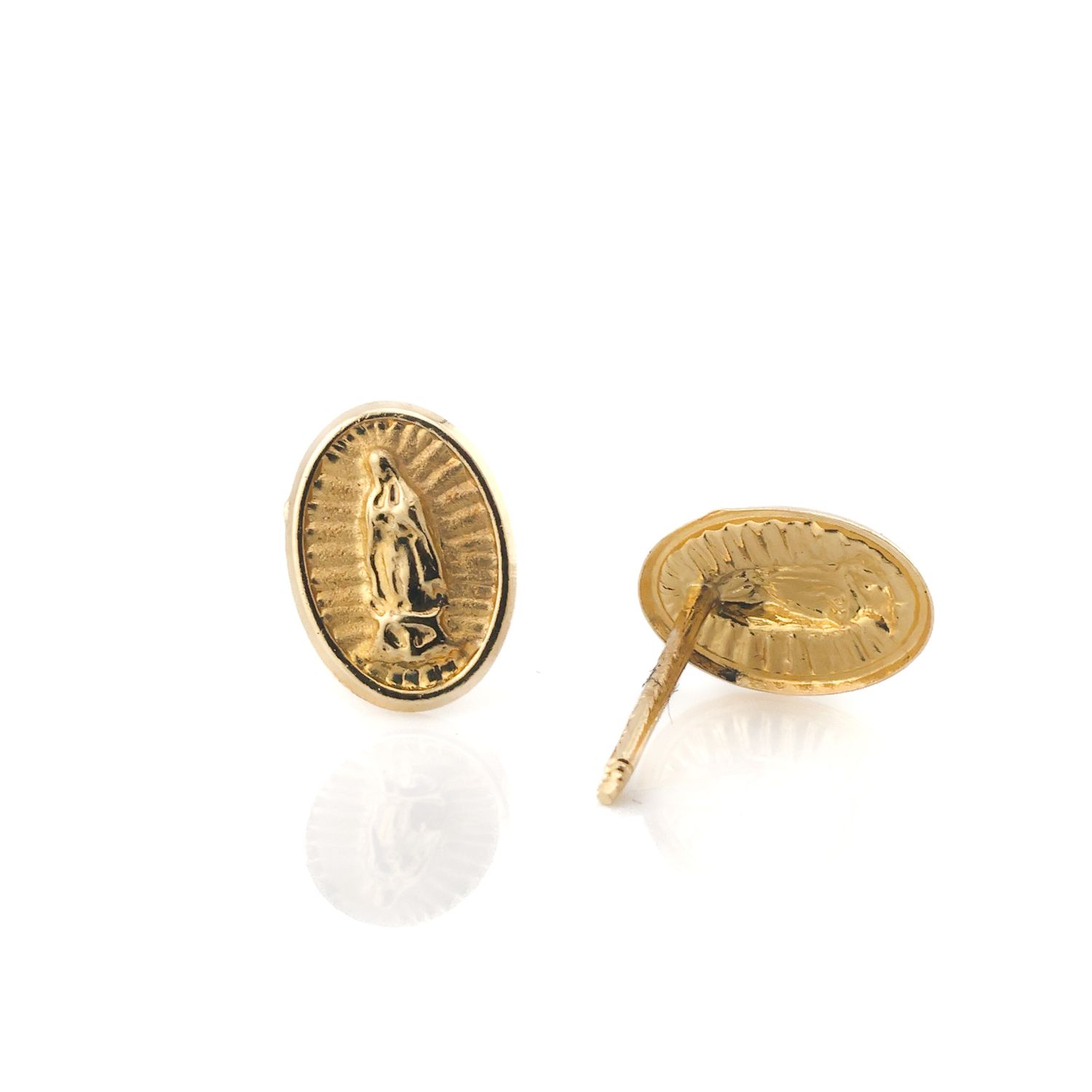 14k Virgin Mary Earrings