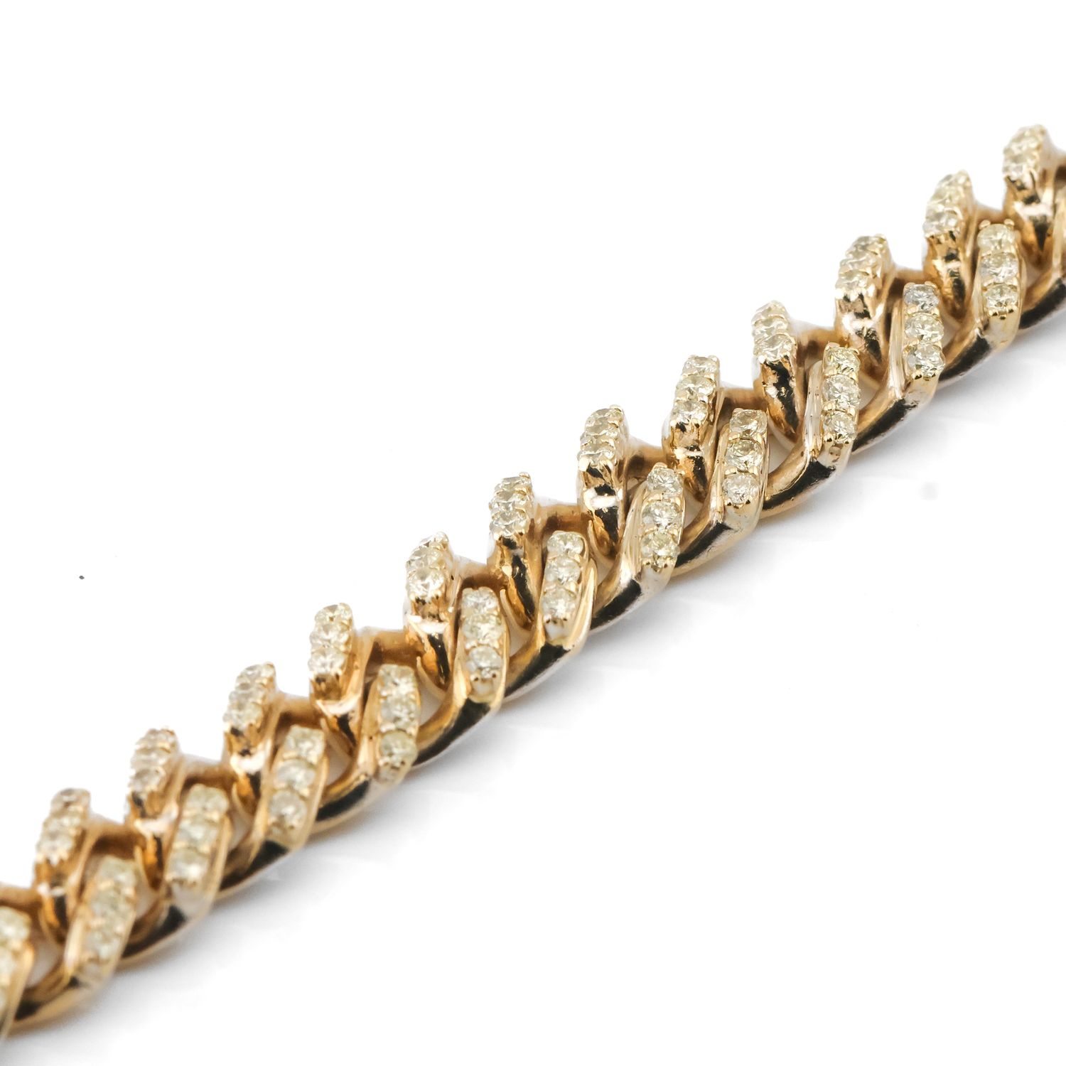 9.3mm Diamond Cuban Bracelet 8&quot;