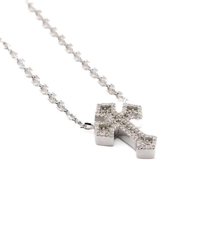 14k Diamond Cross Necklace