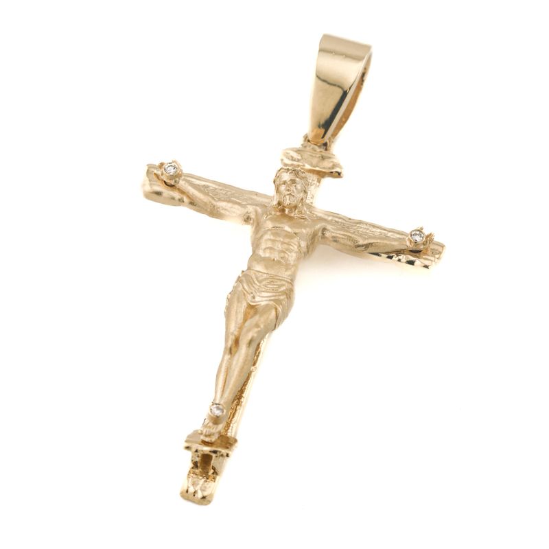 14k Jesus on Cross Pendant