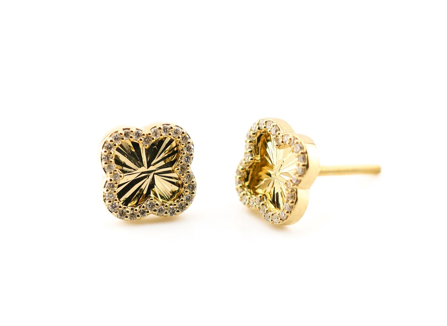 10K Van Cleef Diamond Earrings