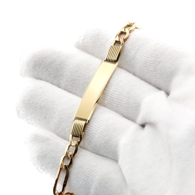 10k Name Figaro bracelet