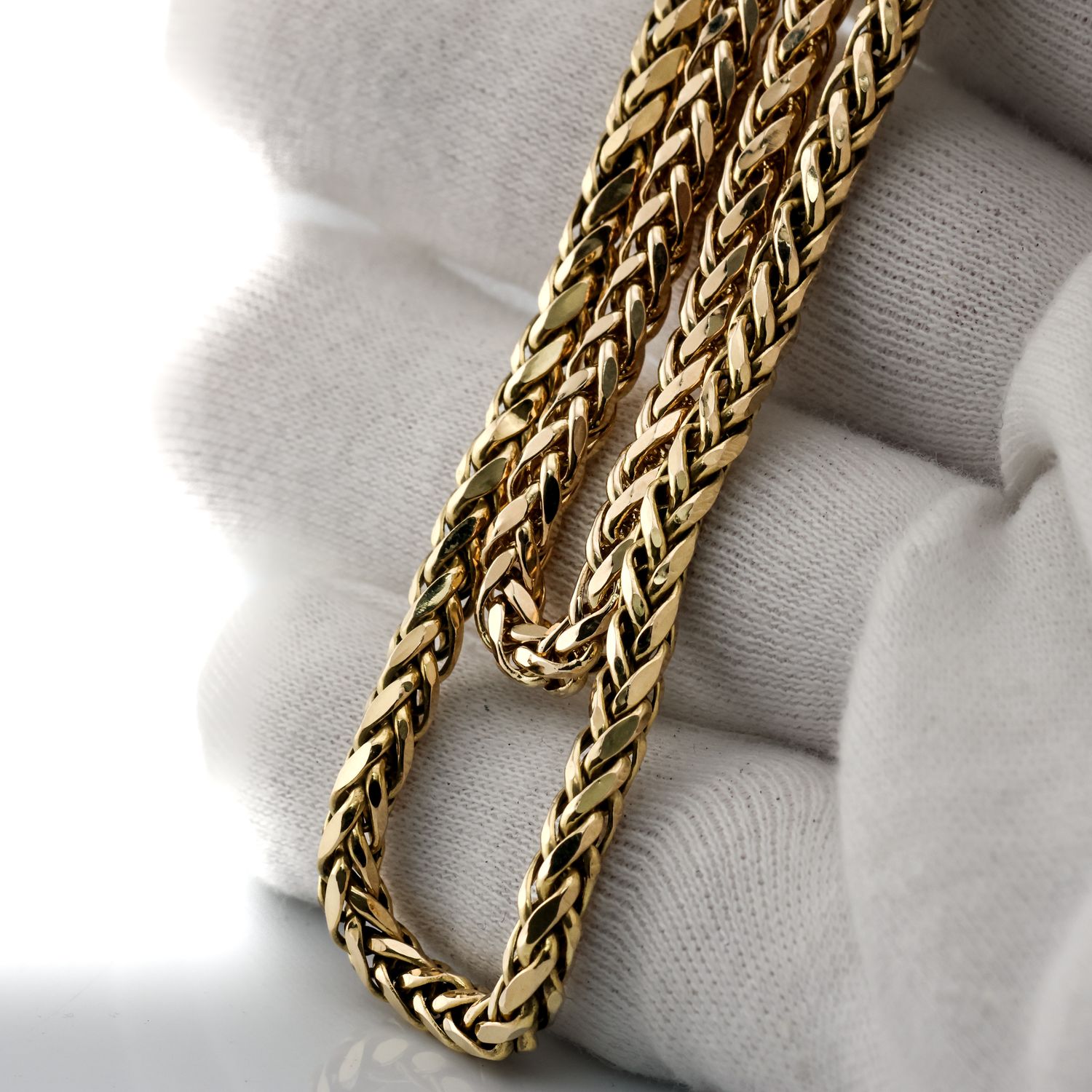 10k Hollow Palm Chain 24"