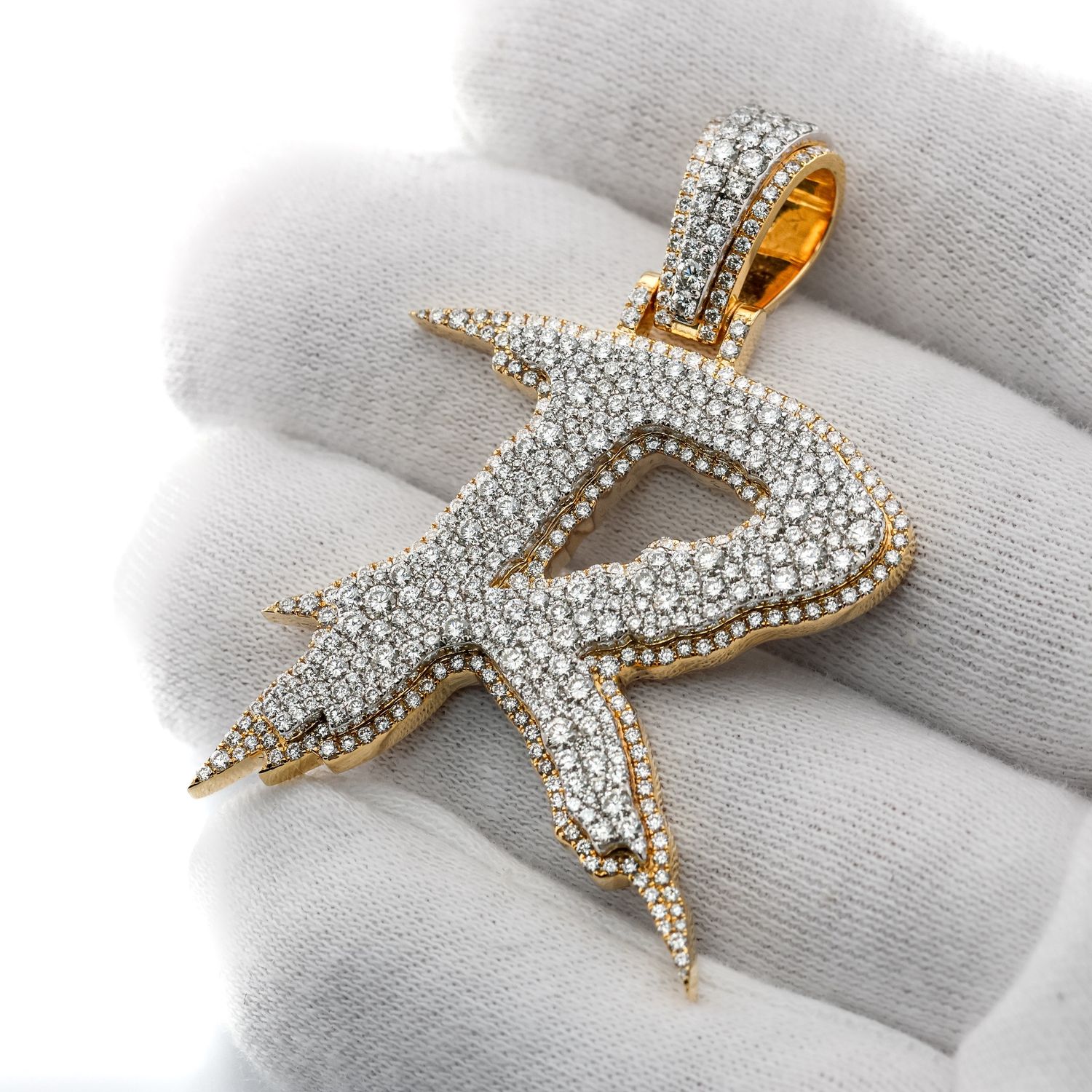 14k Diamond Galaxy Letter R