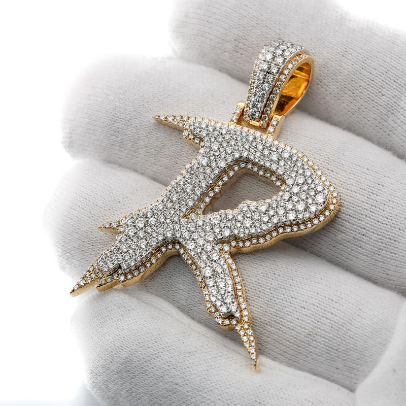 14k Diamond Galaxy Letter R