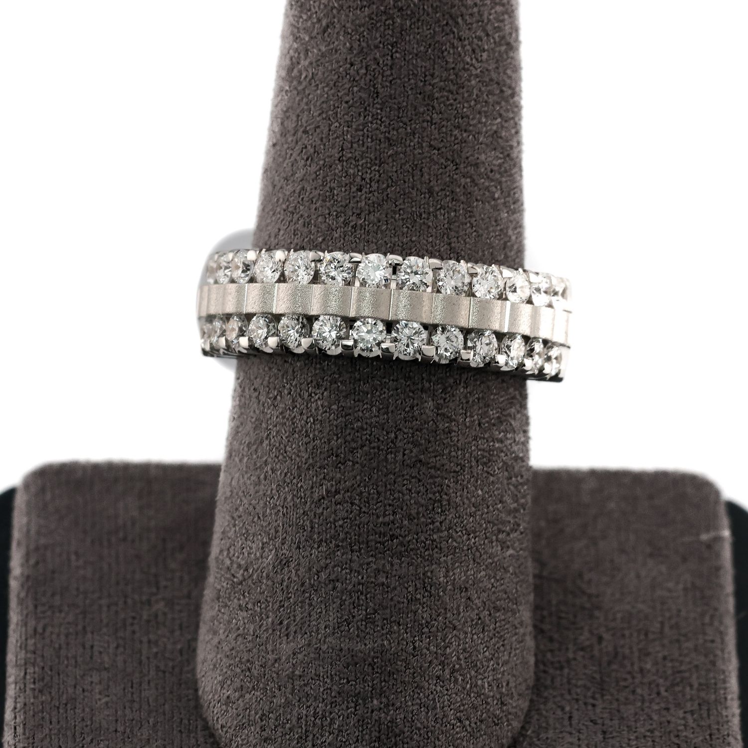 14k Sand blast Diamond Ring