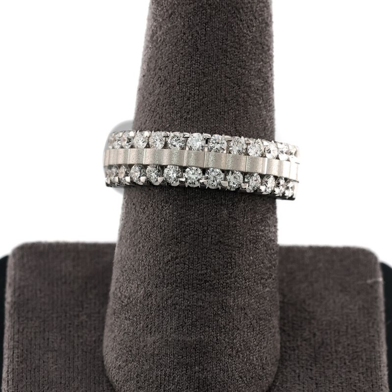 14k Sand blast Diamond Ring
