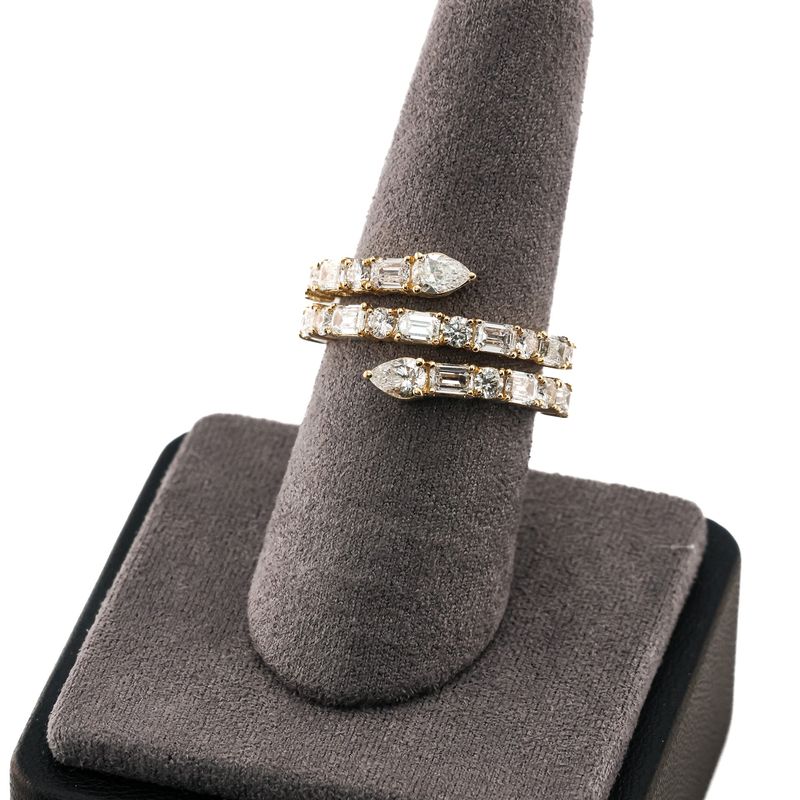 14k Multi-shape snake ring