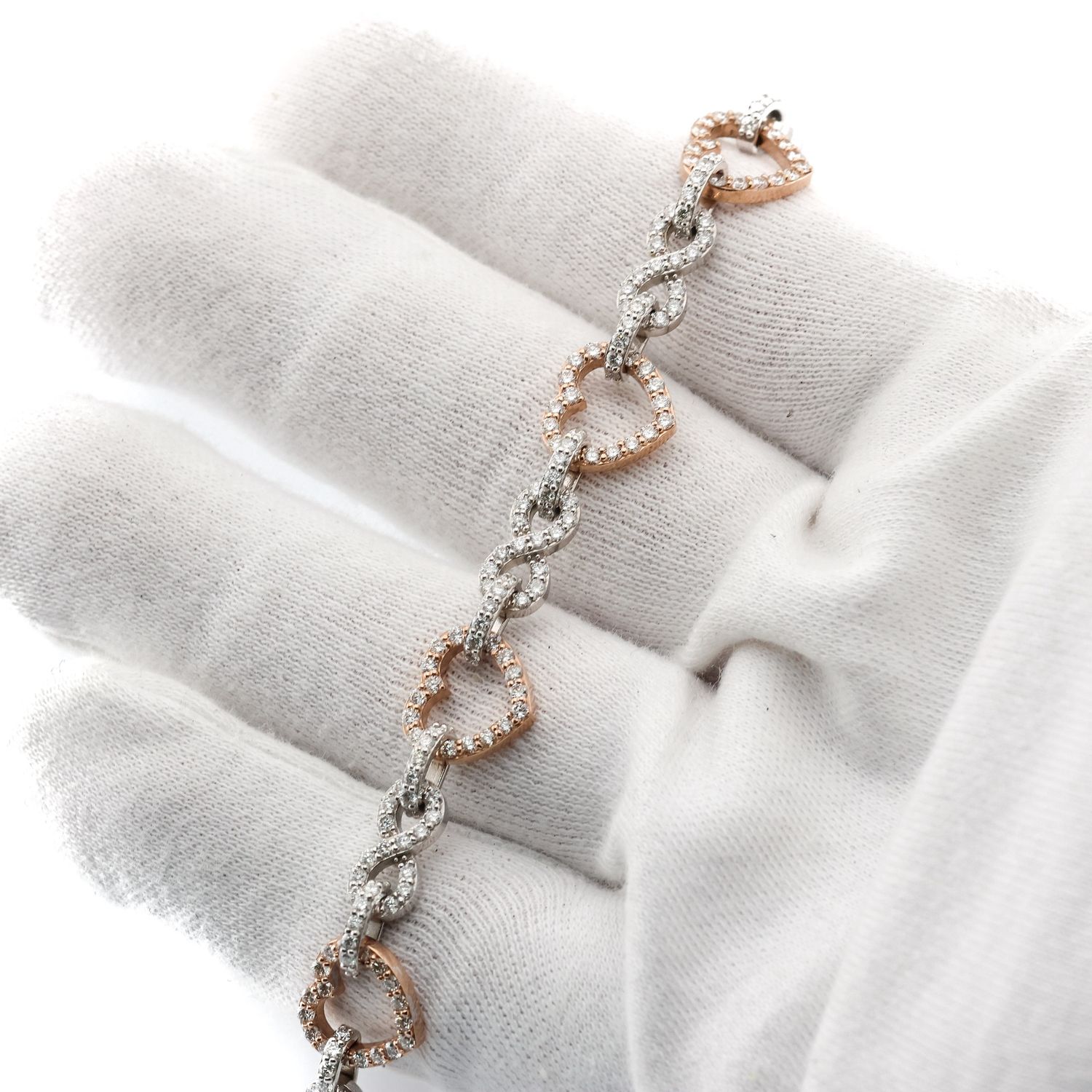 14k Natural heart infinity bracelet