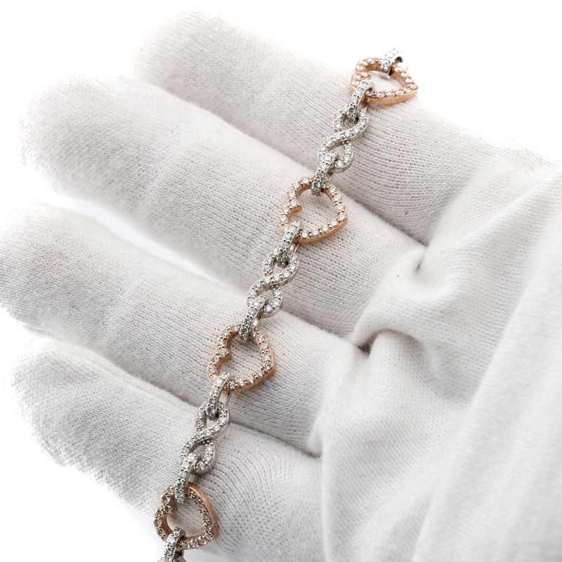 14k Natural heart infinity bracelet