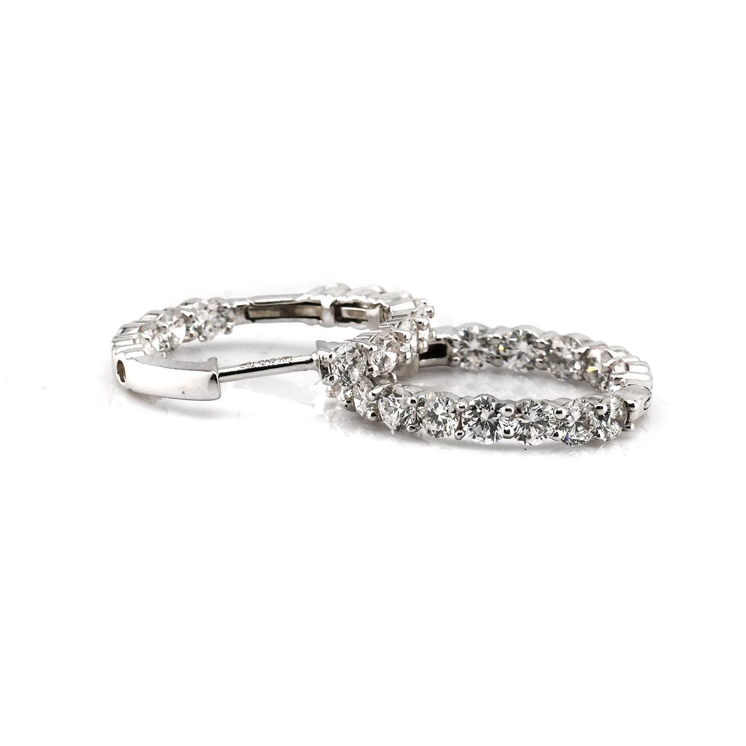 2.32 Ct Diamond Hoops
