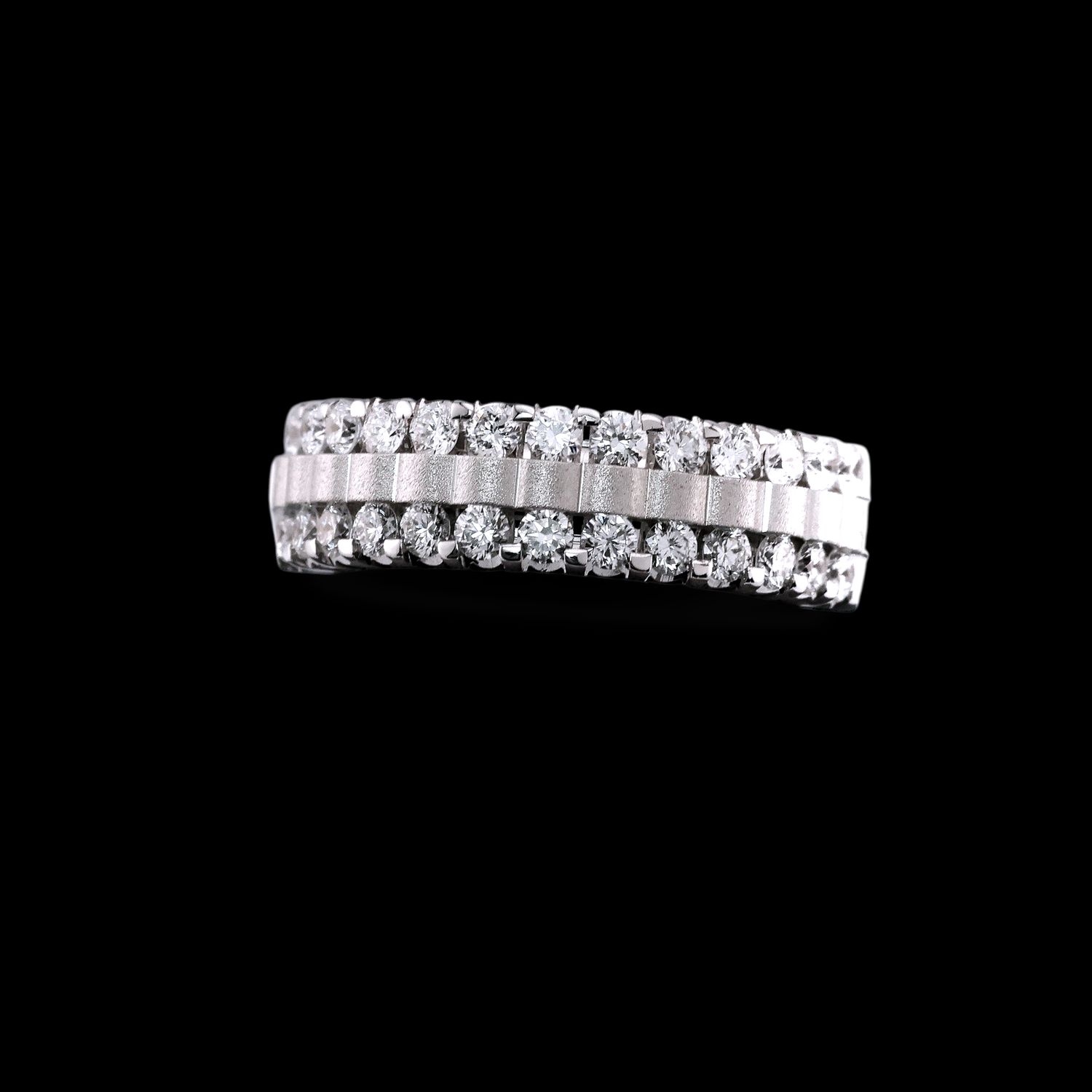 14k Sand blast Diamond Ring