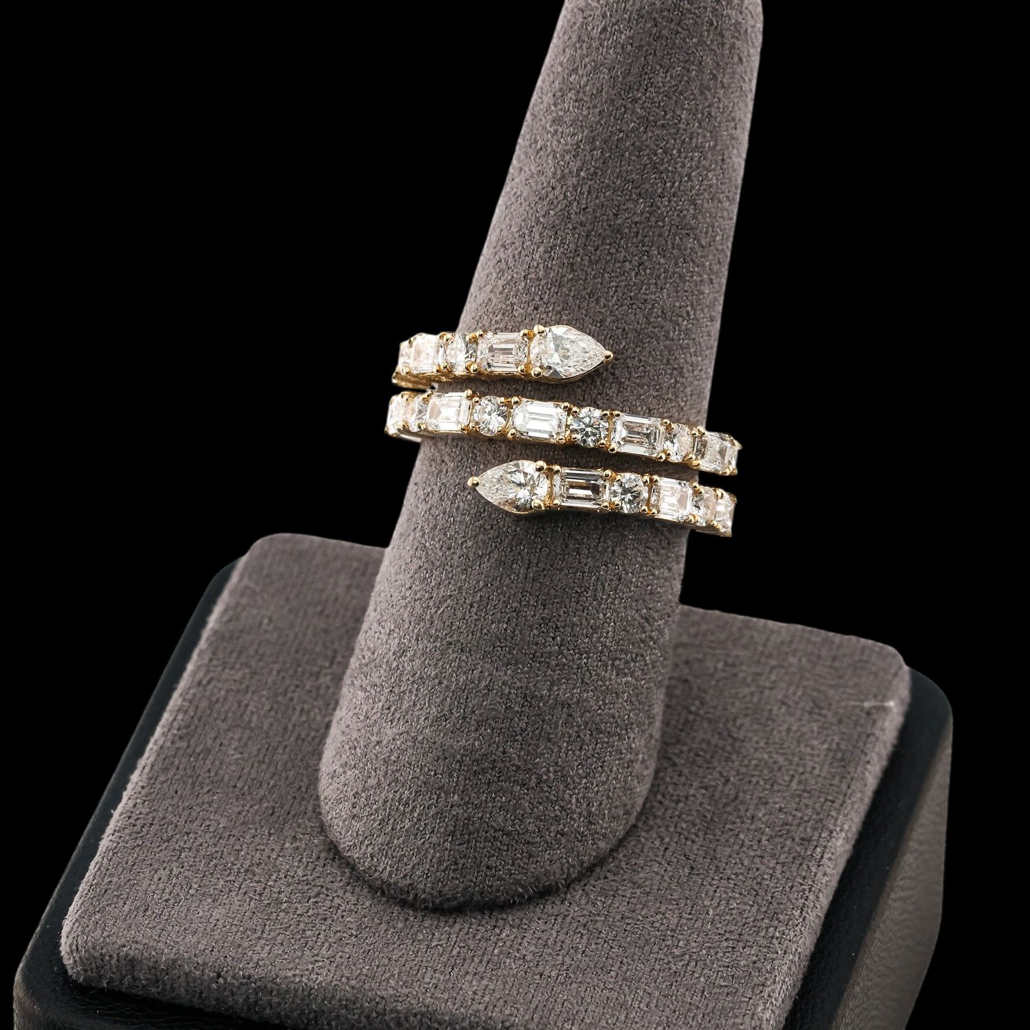 14k Multi-shape snake ring