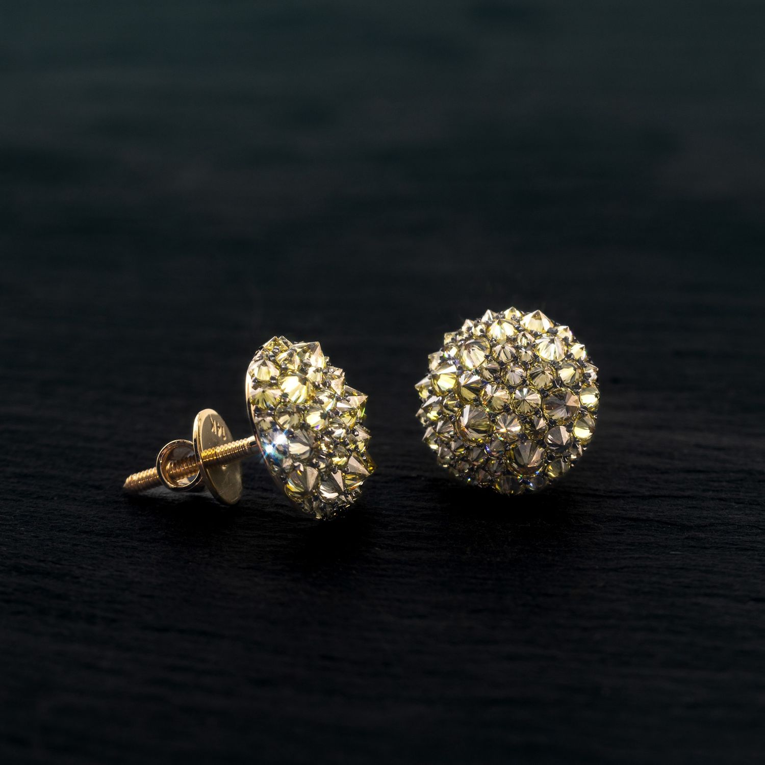 Yellow Flip Studs