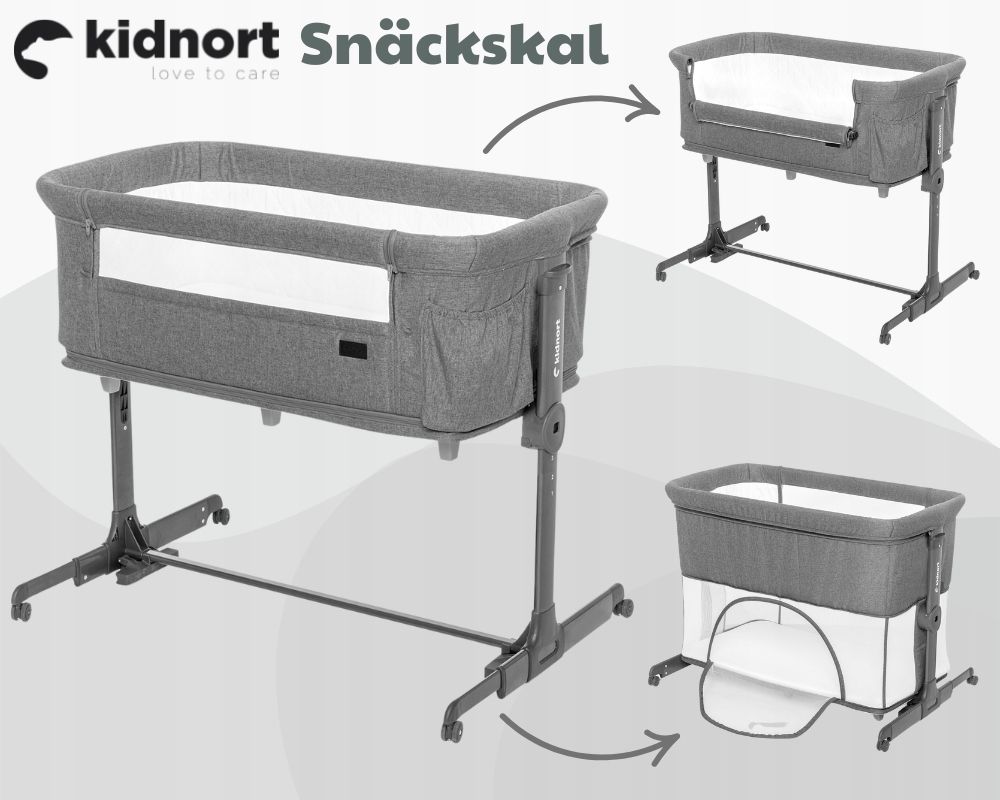 Obposteljna posteljica Snäckskal Gray Kidnort®