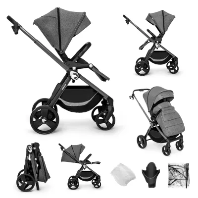 Otroški voziček Isbjörn Grey melange - Kidnort ®