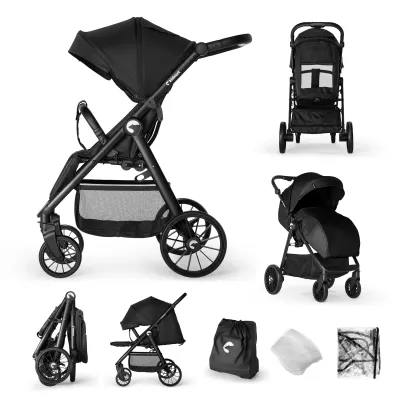 Otroški voziček Sjölejon Black  -  Kidnort®