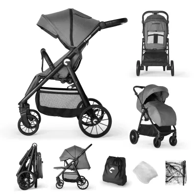 Otroški voziček Sjölejon Grey Melange  -  Kidnort®