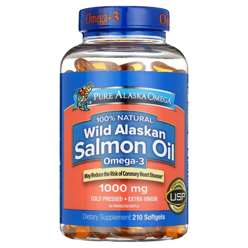Pure Alaska Omega 100% Natural Wild Alaskan Salmon Oil 1000mg